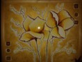 quadro fiori dorati